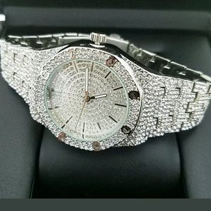 FULLY ICED OUT DIAMOND SIMULATED WATCH